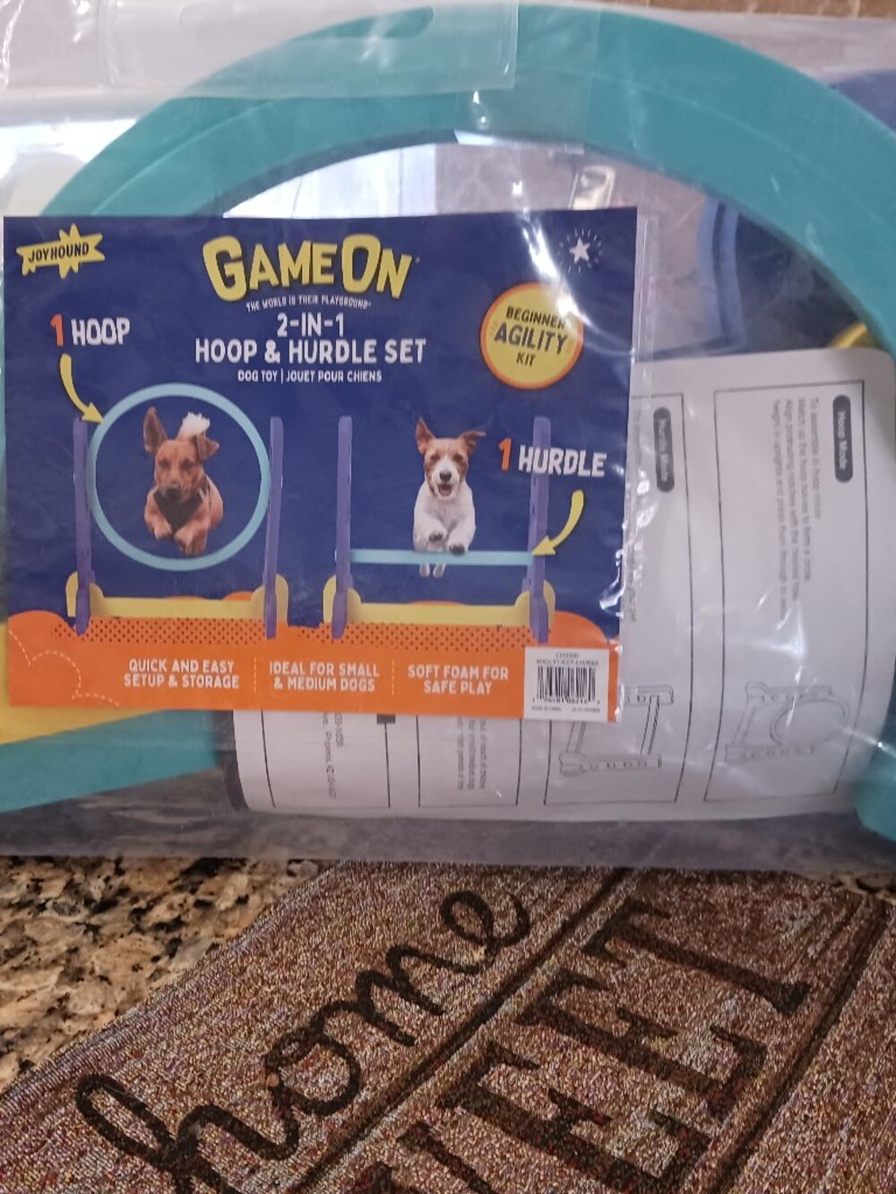 🐾 NWT Joyhound Game On 2-in-1 Dog Agility Hoop & Hurdle Set🌟